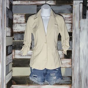 mark. Light Khaki Thin Suit Jacket Juniors Size Small